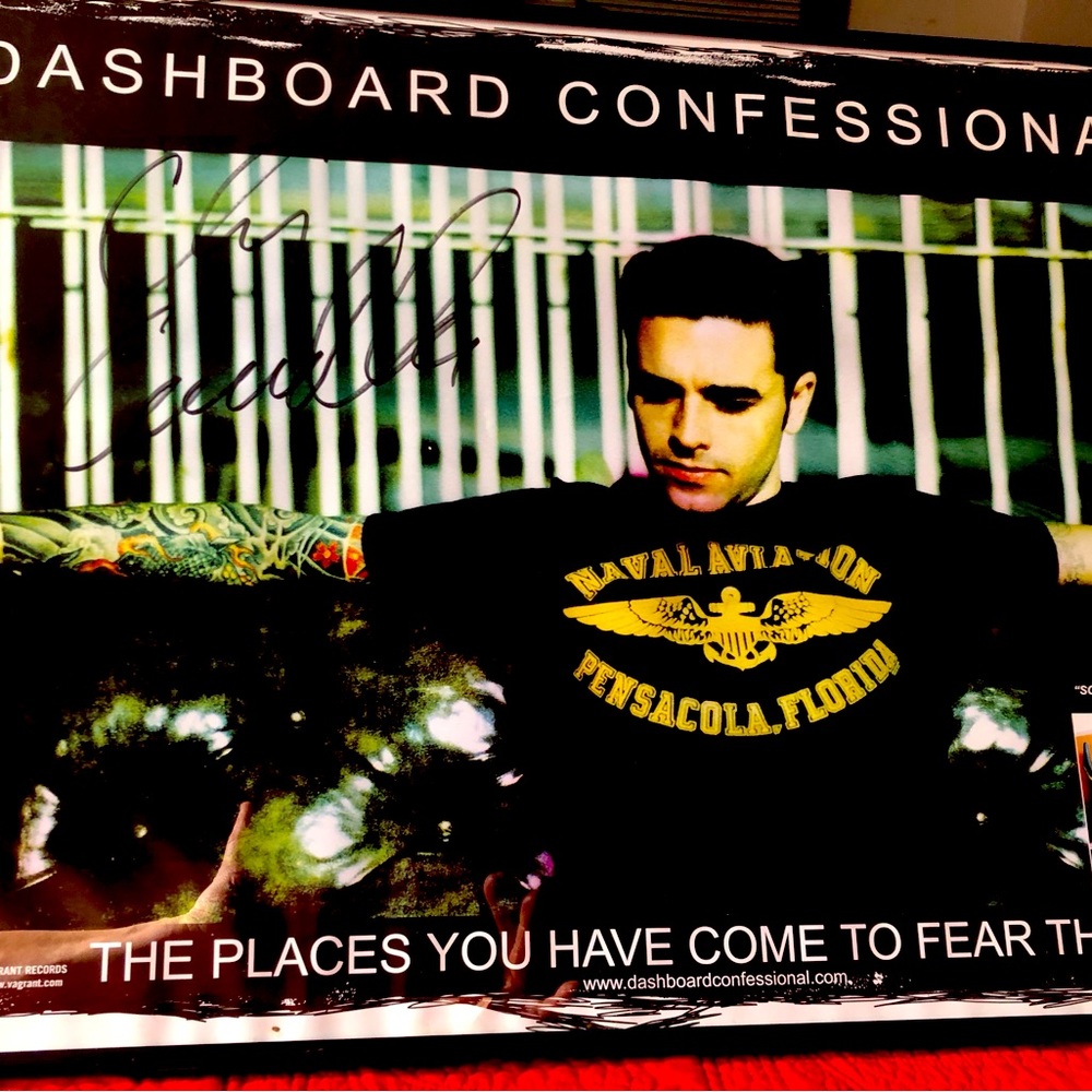 Signed & framed Chris Carrabba (Dashboard Confessional, Further Seems Forever)